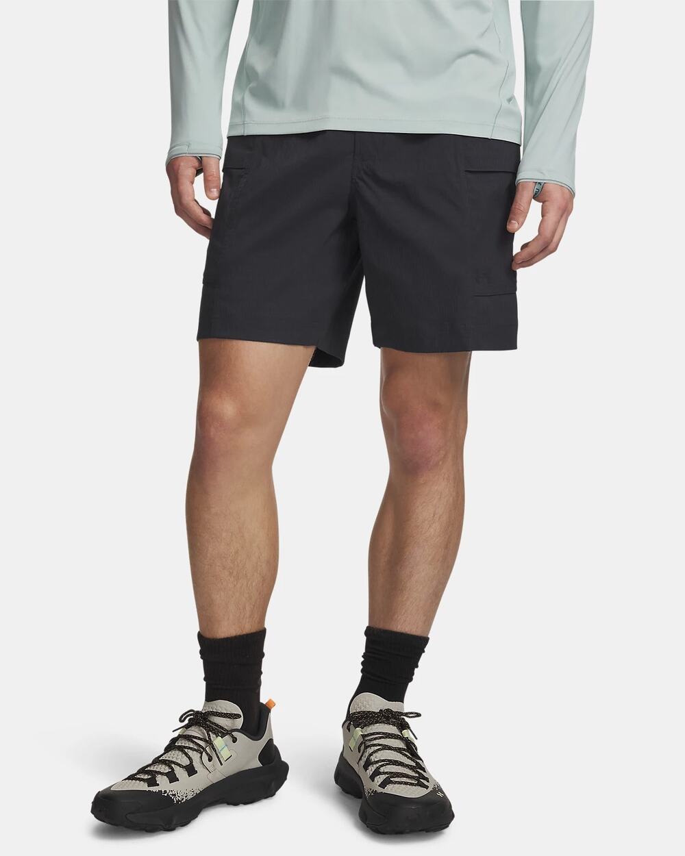 NWT Under Armour UA Explor Hike Men's Cargo Shorts in Black size 2XL